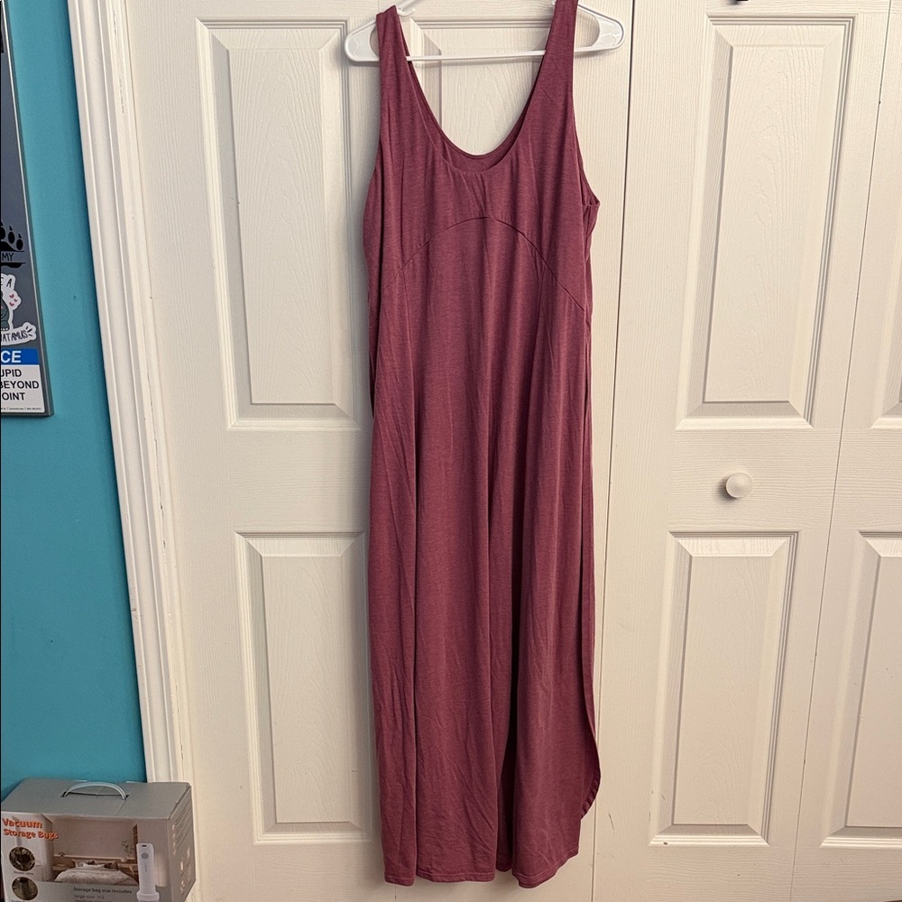 HALARA Sleeveless Maxi Dress in Deep Pink